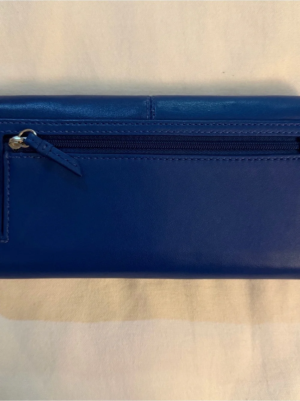 Vintage Coach Pleated Soho Blue Leather Wallet